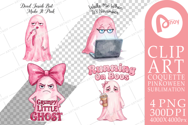 Tired Pink Ghost Coquette Sublimation
