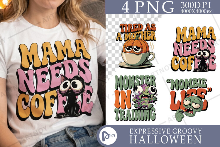 Spooky Mama Halloween Sublimation example image 1