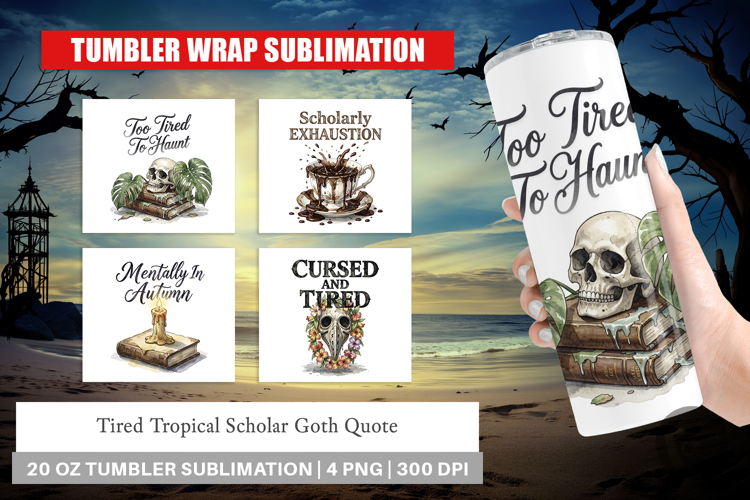Tropical Scholar Goth Tumbler