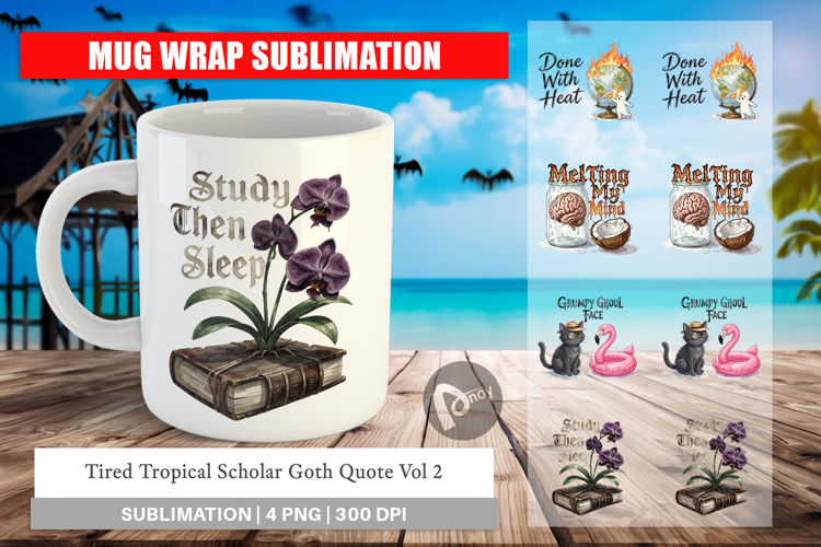Tropical Scholar Goth Mug Wrap