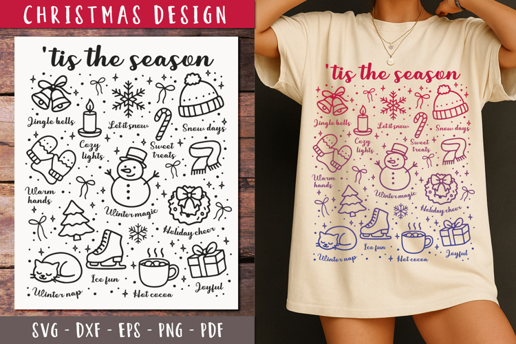 Tis the Season Christmas SVG PNG design Christmas shirt
