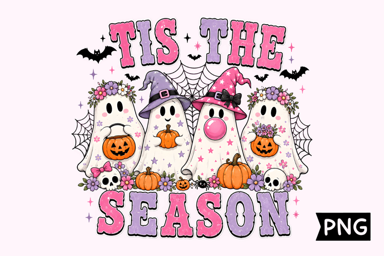 Tis The Season Cute Halloween Ghost Design
