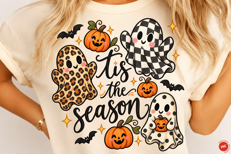 Tis The Season Ghost Png, Pumpkin Patch Ghosts Design