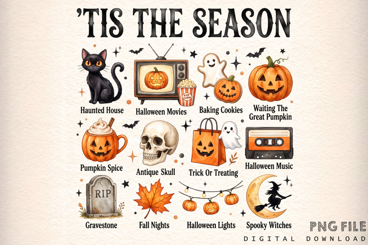 Tis The Season Halloween Png, Spooky Season Png