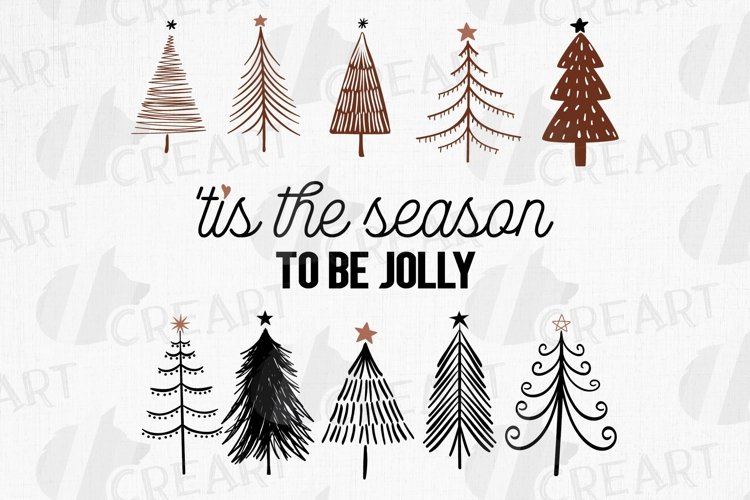 Tis the Season to be Jolly Boho Christmas copper, black tree