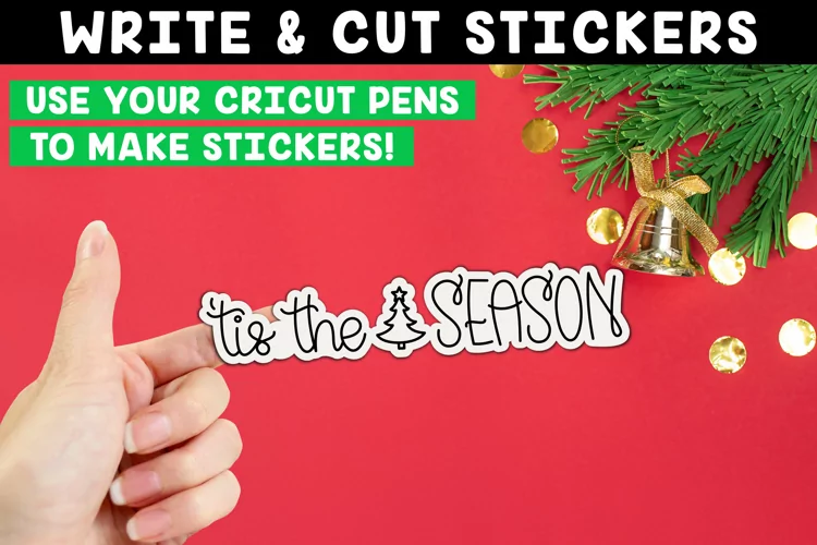 Tis the season | Write and Cut Sticker | Cricut Pen Sticker