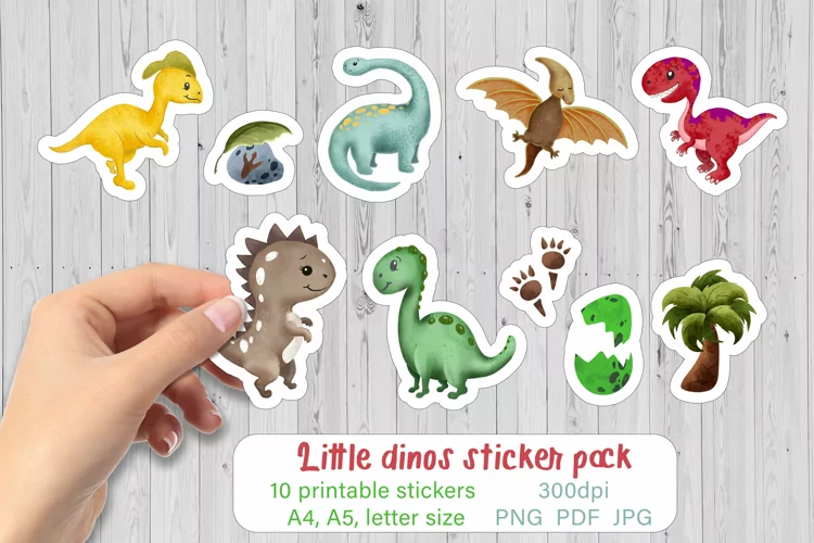 Dinosaur stickers Printable sticker pack / Stickers for kids