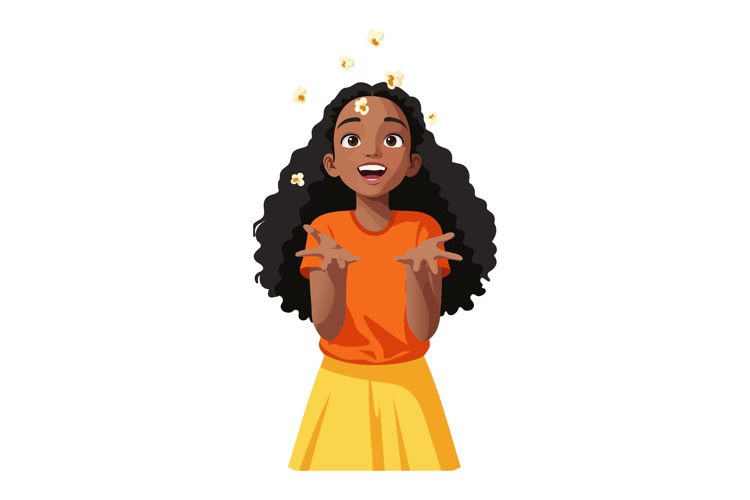 Curly Hair Clipart Image 6