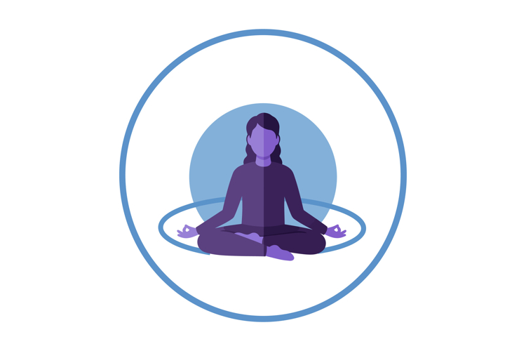 Woman Meditating Clipart