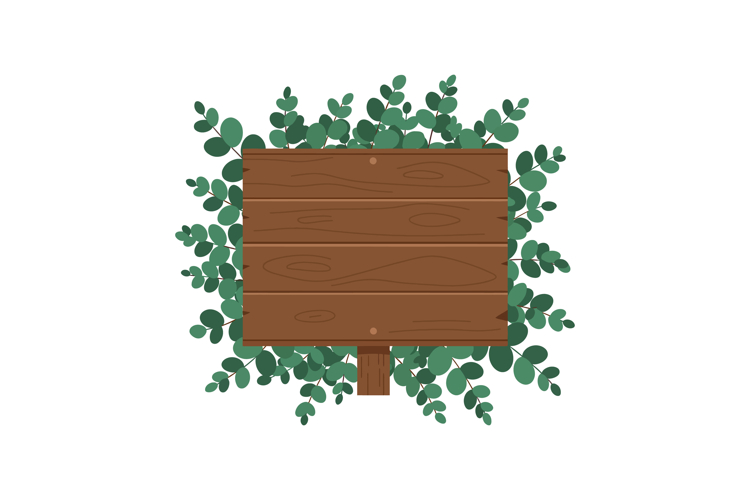Wood Signboard Clipart Image 24