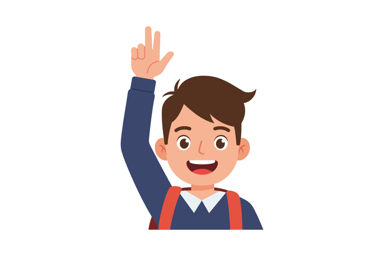 Hand Raising Clipart Image 7