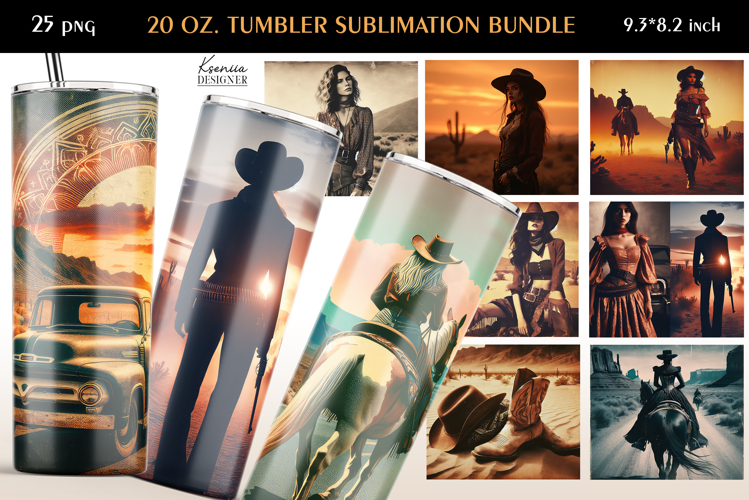 Western|Vintage Cowgirl|Free Spirit Woman|Tumbler Bundle