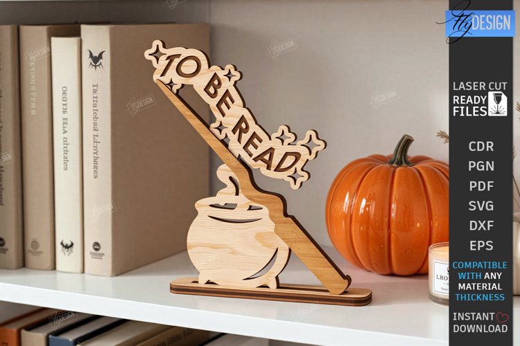To Be Read Shelf Decor Laser Cut | Shelf Sitter | Home Decor example image 1