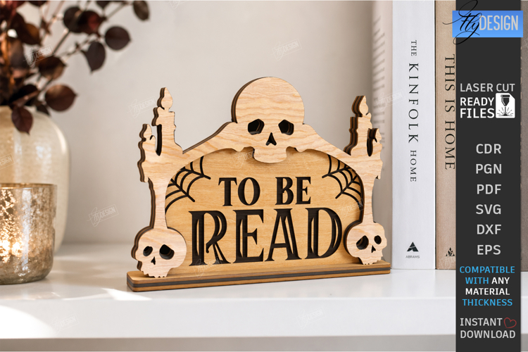 To Be Read Shelf Decor Laser Cut | Shelf Sitter | Home Decor example image 1