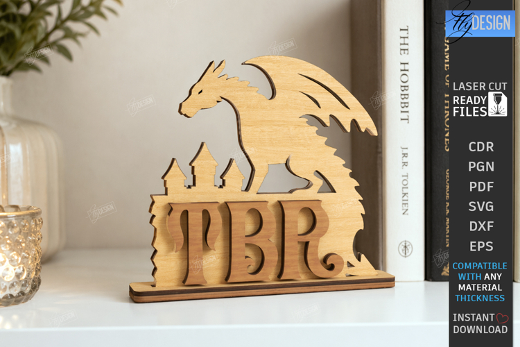 To Be Read Shelf Decor Laser Cut | Shelf Sitter | Home Decor example image 1