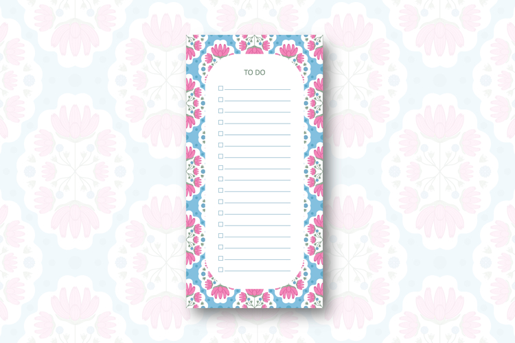 To do list template with Folk Flower | To do list