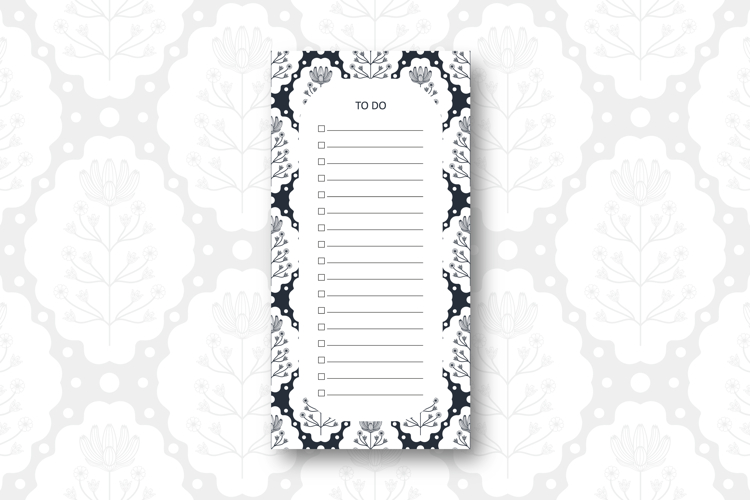 Scandinavian Flower To Do List | To do list