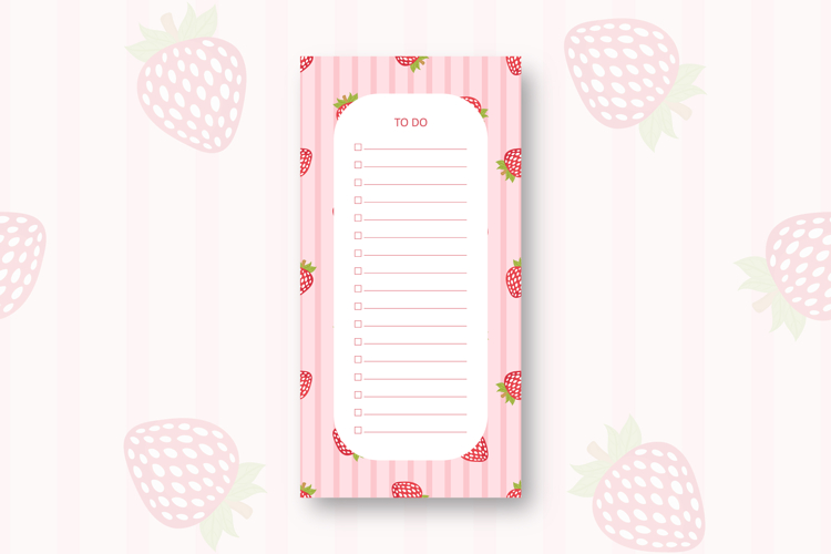To do list template with Strawberry | To do list