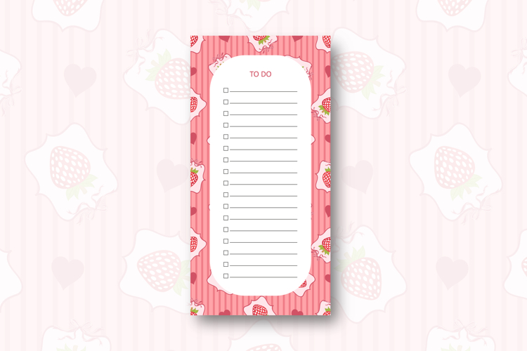 To do list template with Strawberry Stripe | To do list