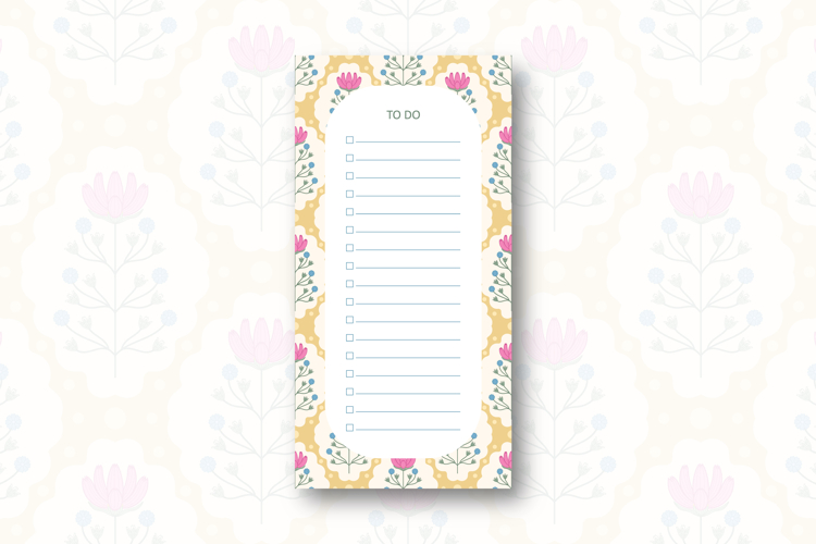 To do list template with Folk Flower | To do list