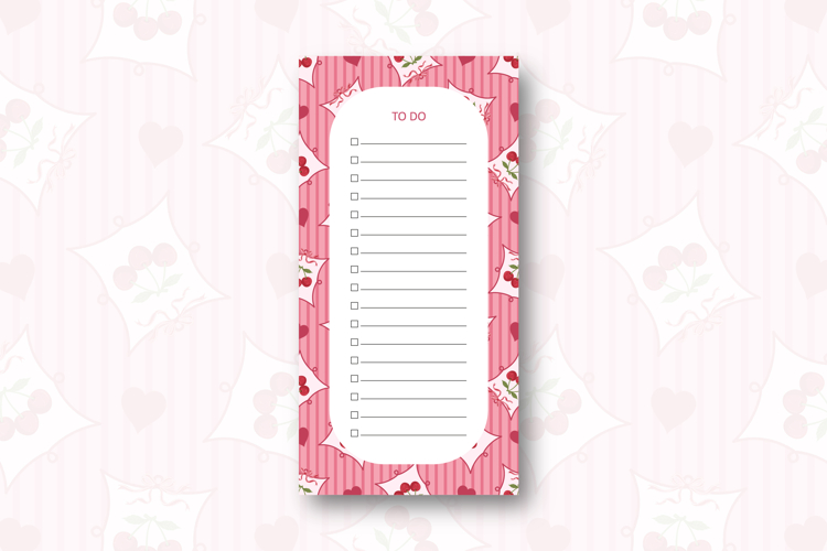 To do list template with Cherry Stripe | To do list