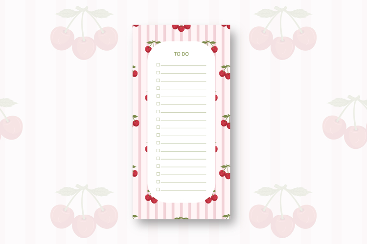 To do list template with Cherries | To do list