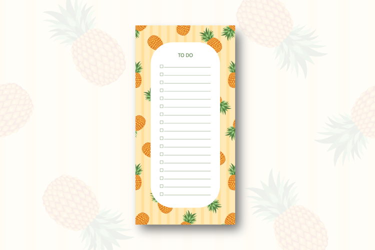 To do list template with pineapples | To do list