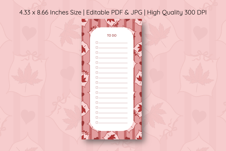 Fall Coquette Stripe To Do List | To do list