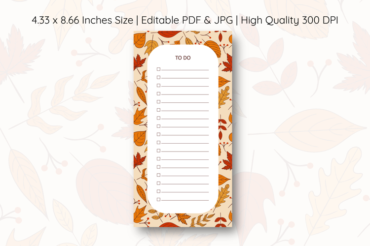 Vintage Fall To Do List Template | To do list