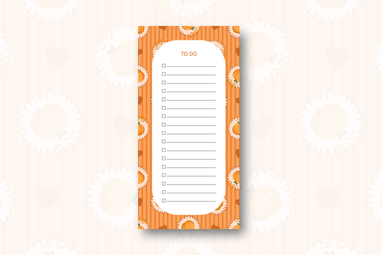 To do list template with Peach Stripe | To do list