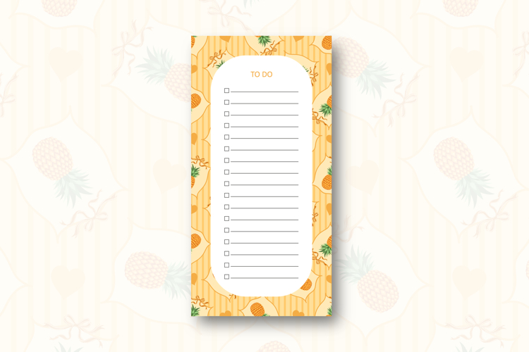 To do list template with Pineapple Stripe | To do list