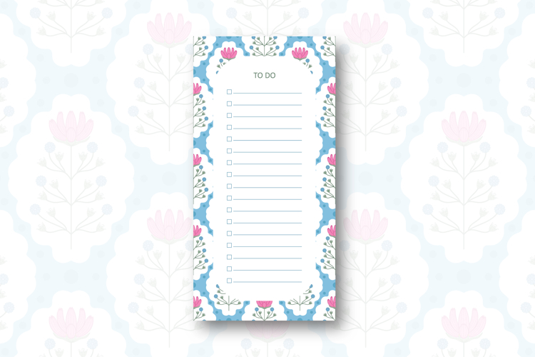 To do list template with Folk Flower | To do list