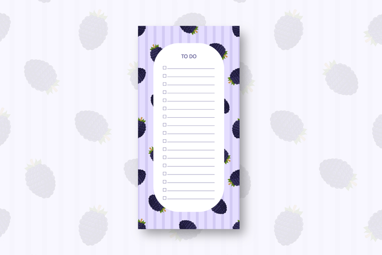 To do list template with blackberries | To do list