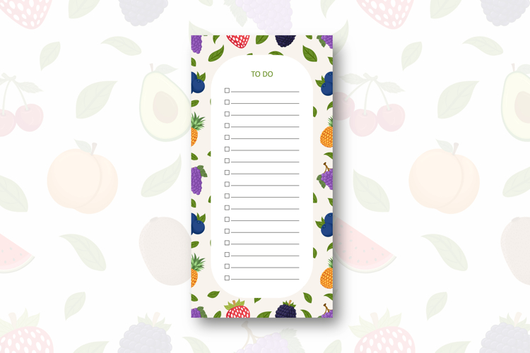 Summer Fruits To Do lIst Template | To do list