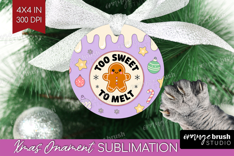To Sweet To Melt Xmas Ornament PNG Christmas PNG Sublimation