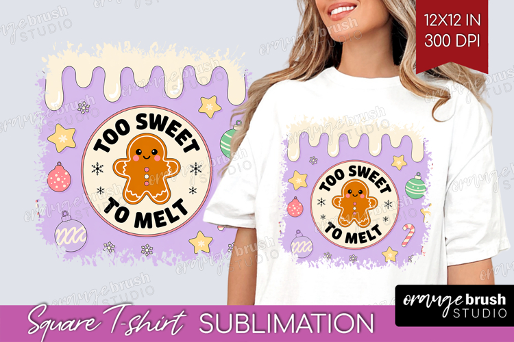 To Sweet To Melt Xmas Square Tshirt Background Christmas PNG