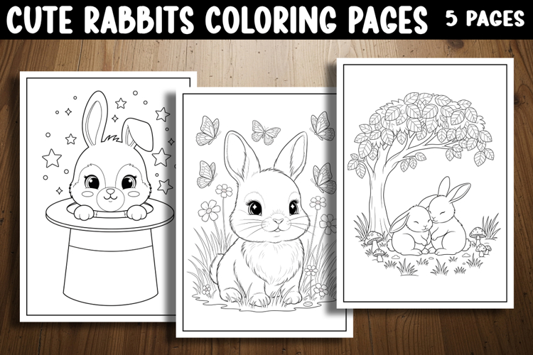 Cute Rabbit Coloring Pages | Adorable Bunny Designs