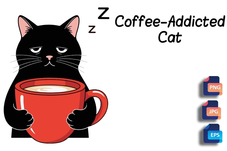  Sleepy Cat Clipart Image 3