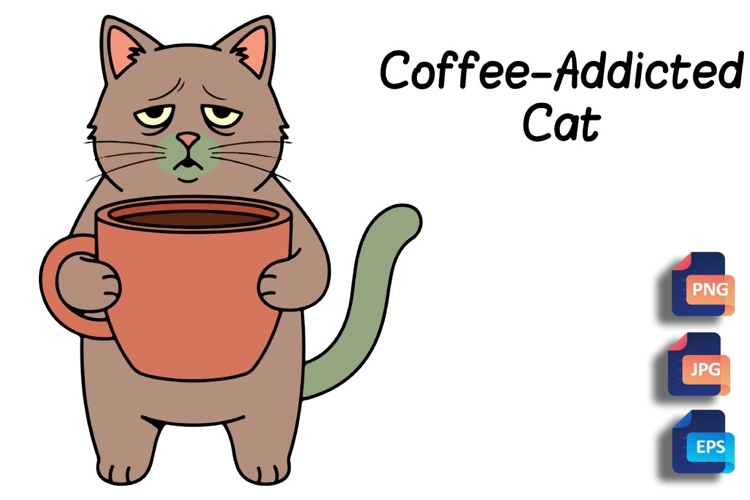  Sleepy Cat Clipart Image 2