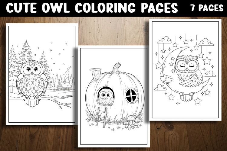 Cute Owls Coloring Pages