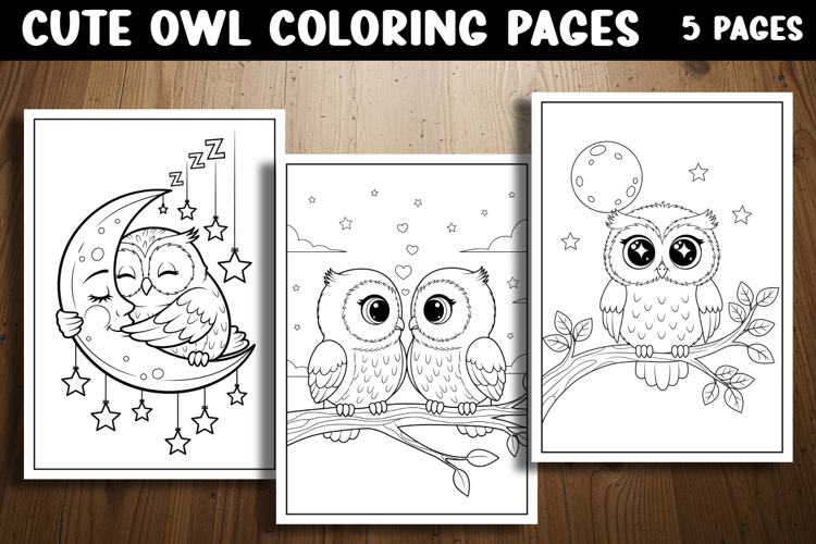 Cute Owls Coloring Pages