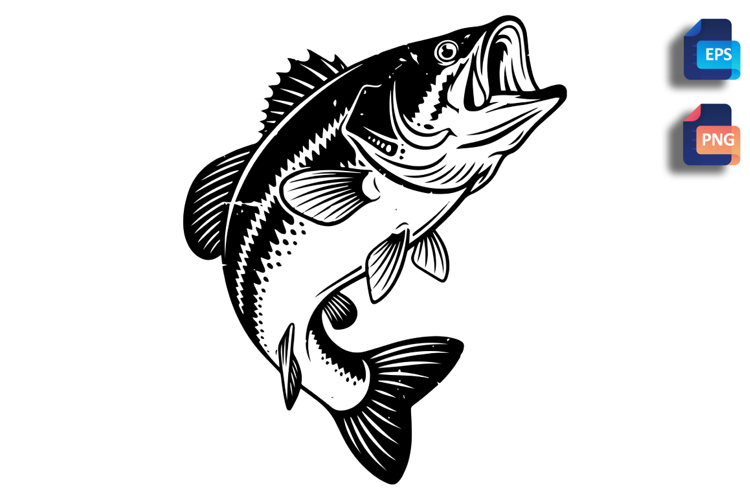 Silhouette Fishing Clipart Image 2