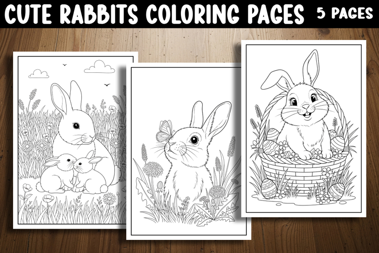 Cute Rabbit Coloring Pages | Adorable Bunny Designs