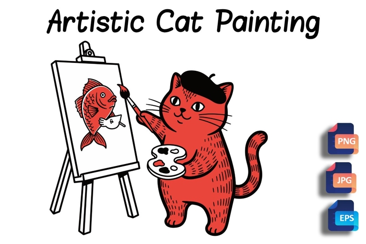 Cute Cat Clipart Image 6