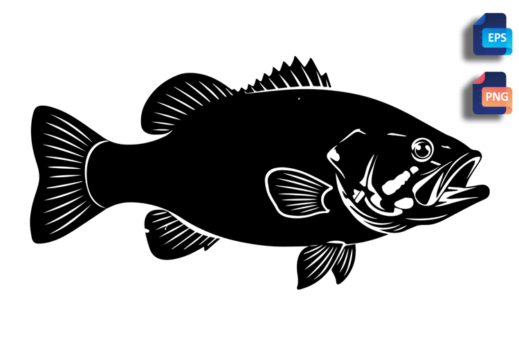 Bass Fishing Silhouette Image 2