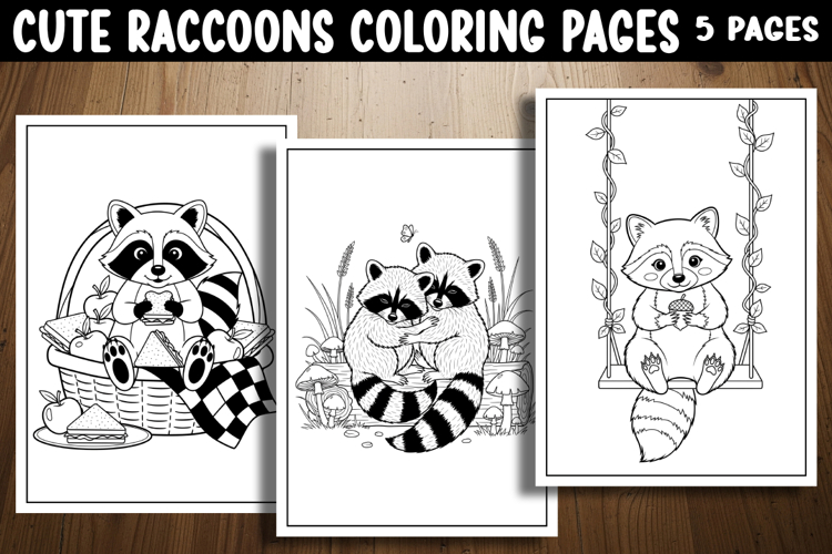 Cute Raccoon Coloring Pages | Adorable Raccoon Designs