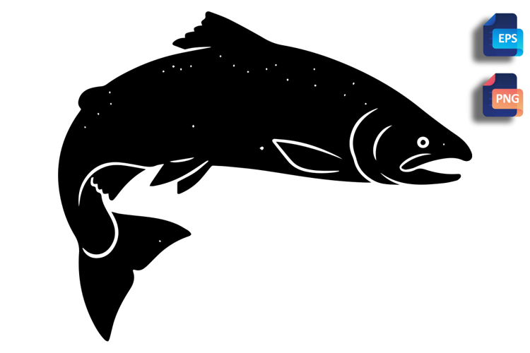 Sockeye Salmon Silhouette Fly Fishing
