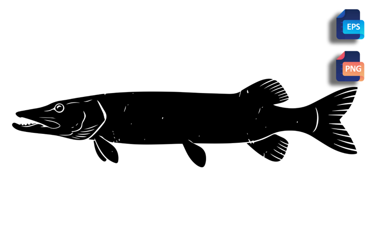 Northern Pike Silhouette Fly Fishing