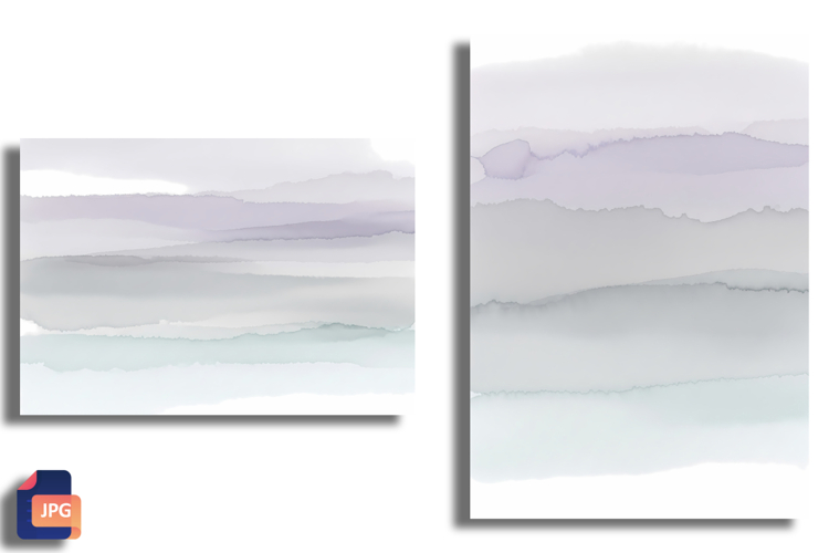 Watercolor Wash Background Lavender Grey Blue