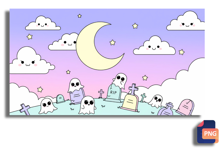 Kawaii Creepy Pastel Goth Background